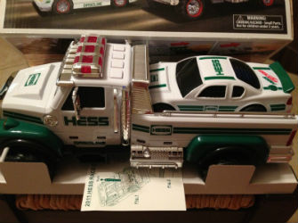 2011 Hess tow truck and race car value