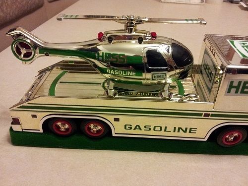 HESS* 1995* CHROME* TRUCK* AND HELICOPTER* RARE* 